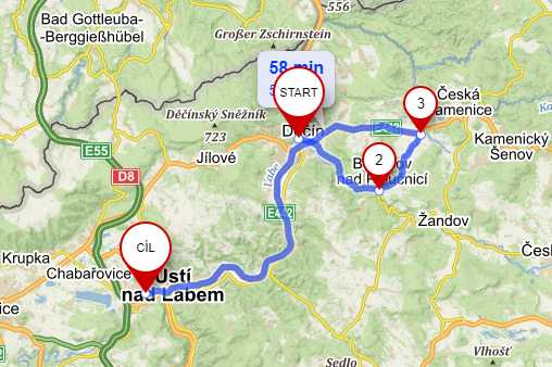 Naskenovaná trasa